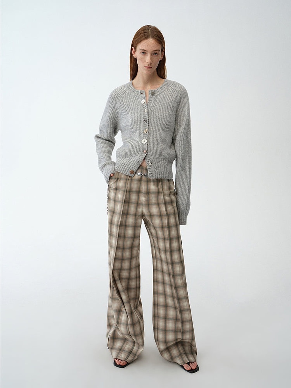 Nwt Atorie Firelady Fur Wool & Cotton Knit Cardigan Grey Comfy Boho Luxury $380
